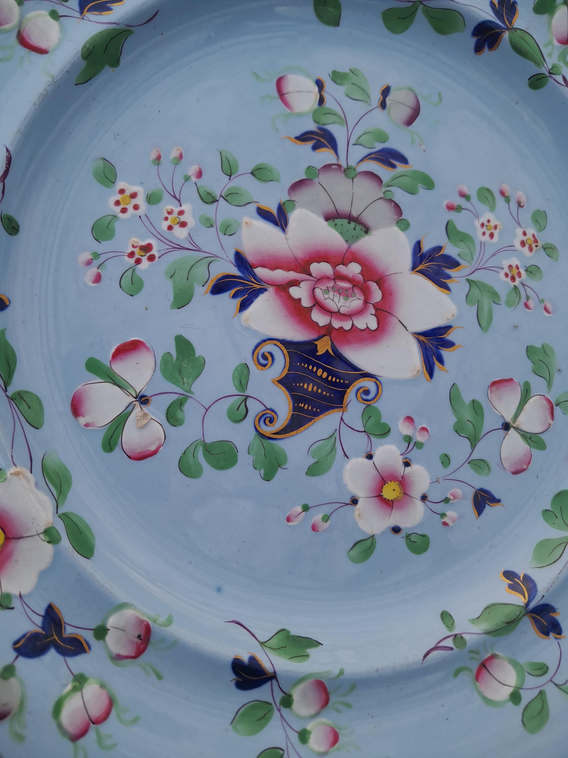Rare 1830s Ridgway Plate- 10 Inch Floral Plate