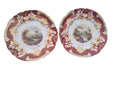Antique Samuel Alcock Plates: English Hand-Painted Pair, 1830s