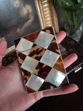 Stunning Faux Tortoiseshell and Mother of Pearl Calling Card Case