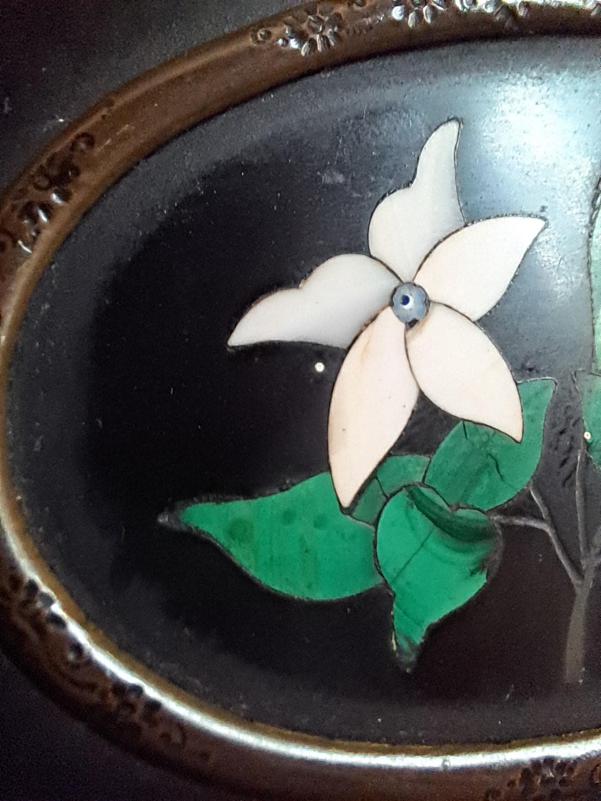 Antique French Pietra Dura Scent Caddy Box, Floral Inlay