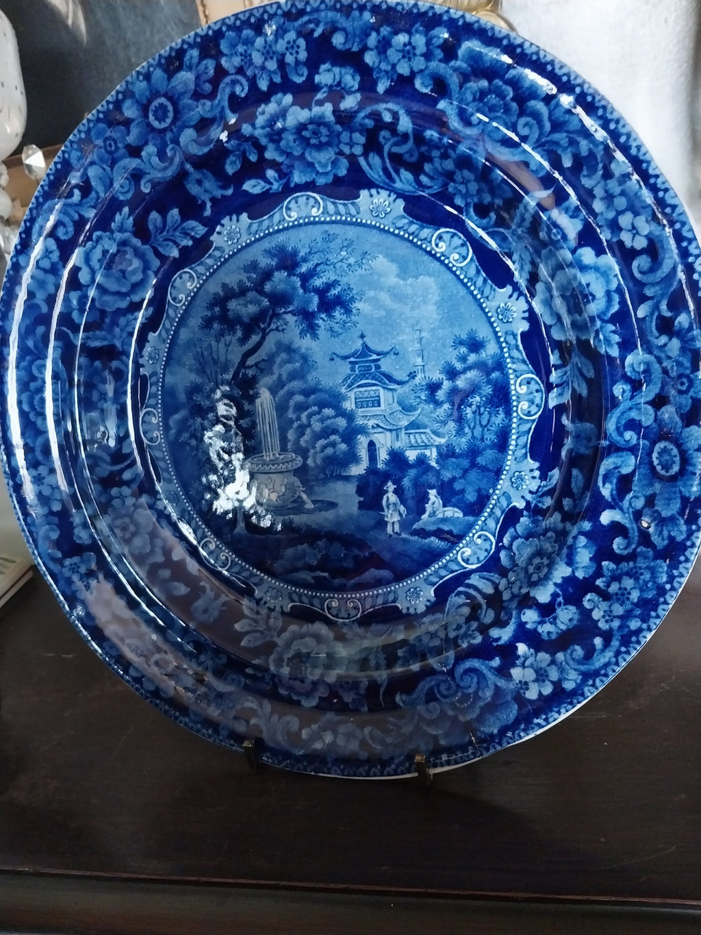 Staffordshire Pearlware Chinisoiere Pattern Plate Early 1800
