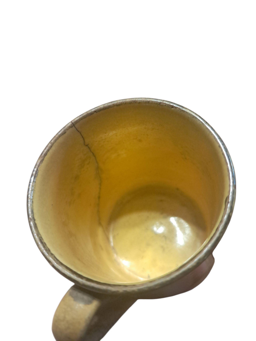 Early Staffordshire Teeny Childs Canary Mug 'For my Dear Girl'