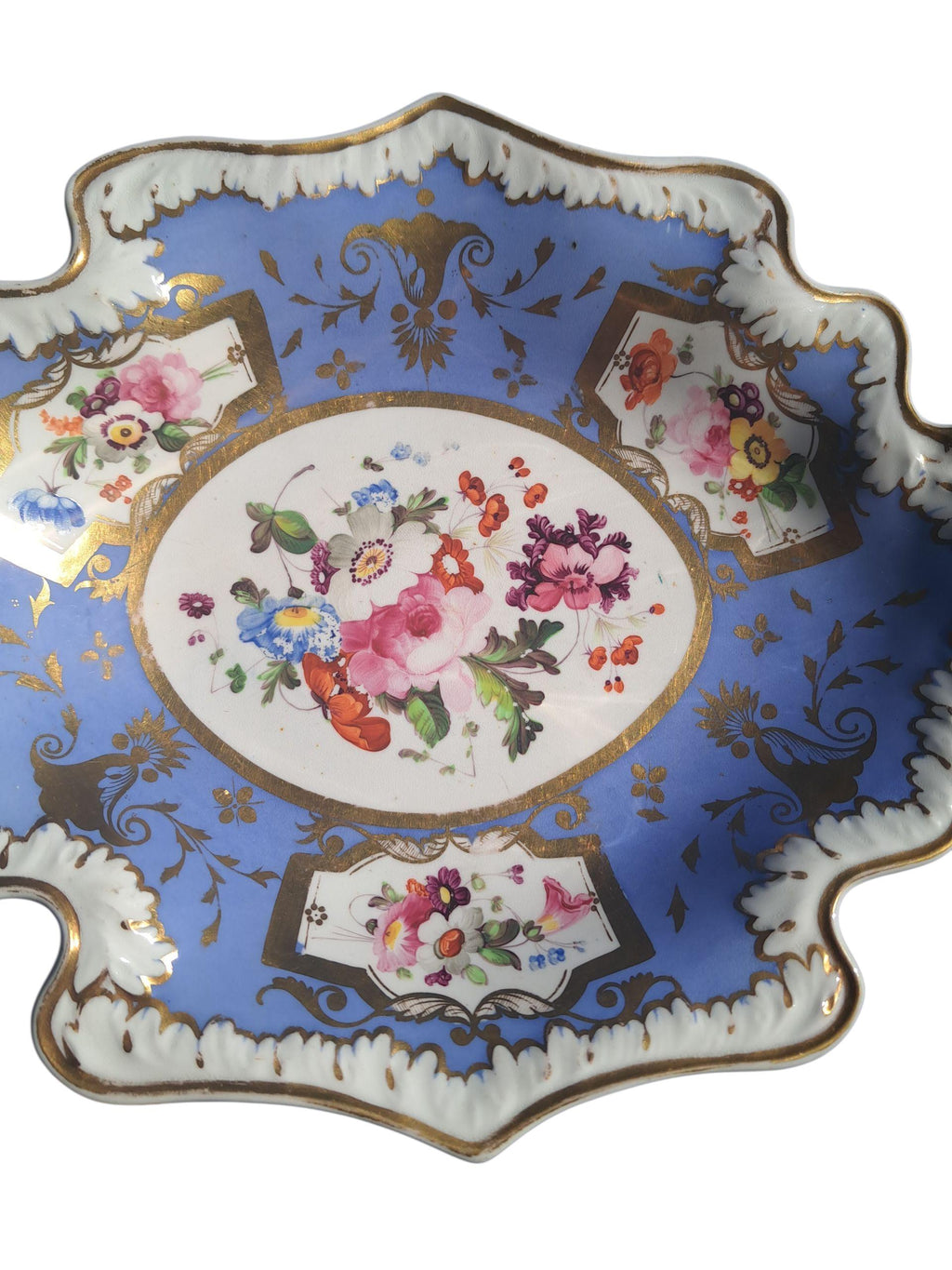 Samuel Alcock British English Porcelain Tray Rare Melting Snow Pattern