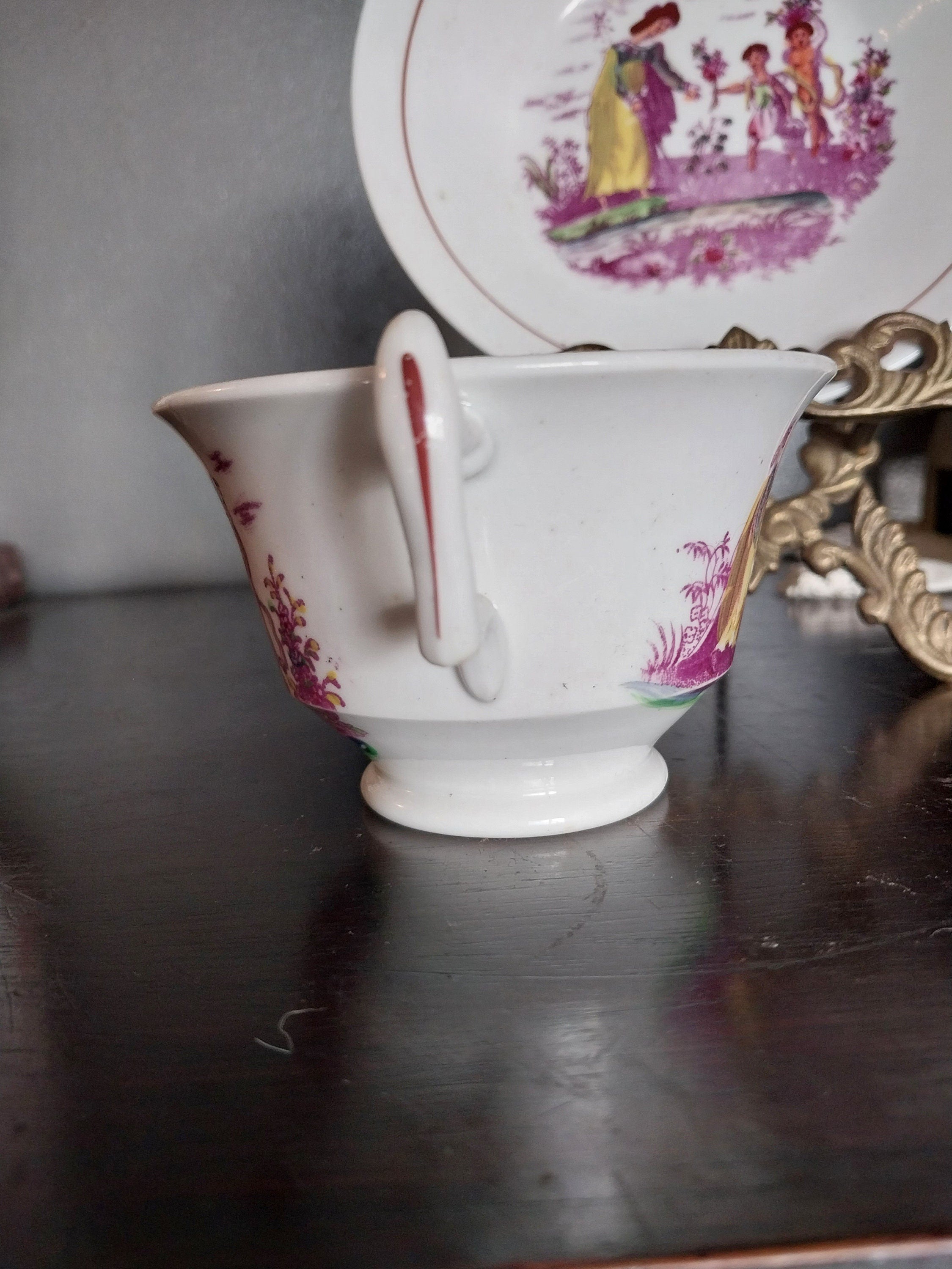 Early English Tea Cup and Saucer Hilditch Handle