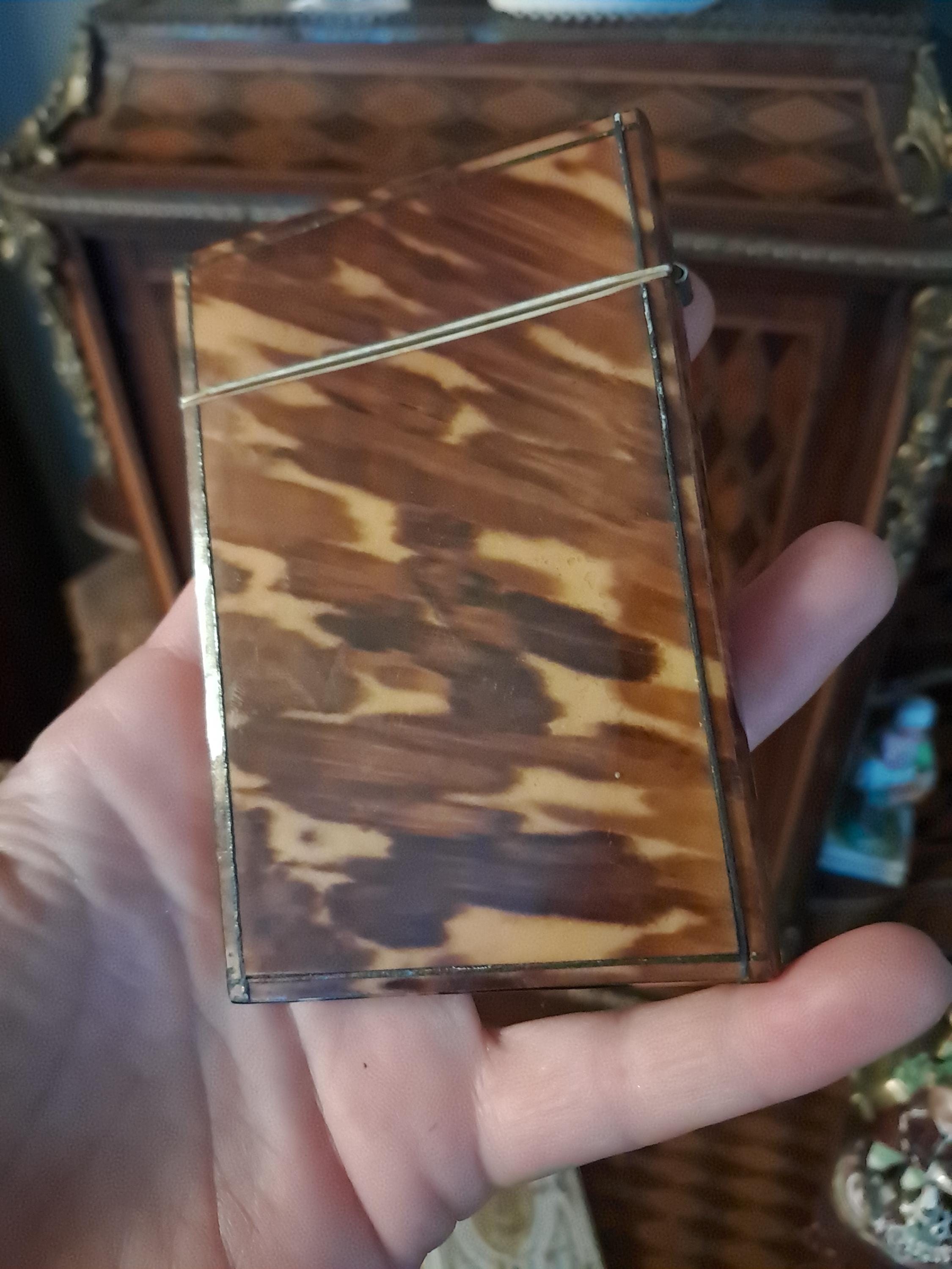 Antique Faux Tortoiseshell Calling Card Case