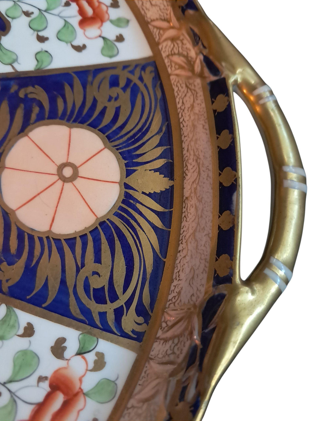 Antique Imari Serving Tray: Crab Claw Pattern, 16 inch, Coalport Davenport Style