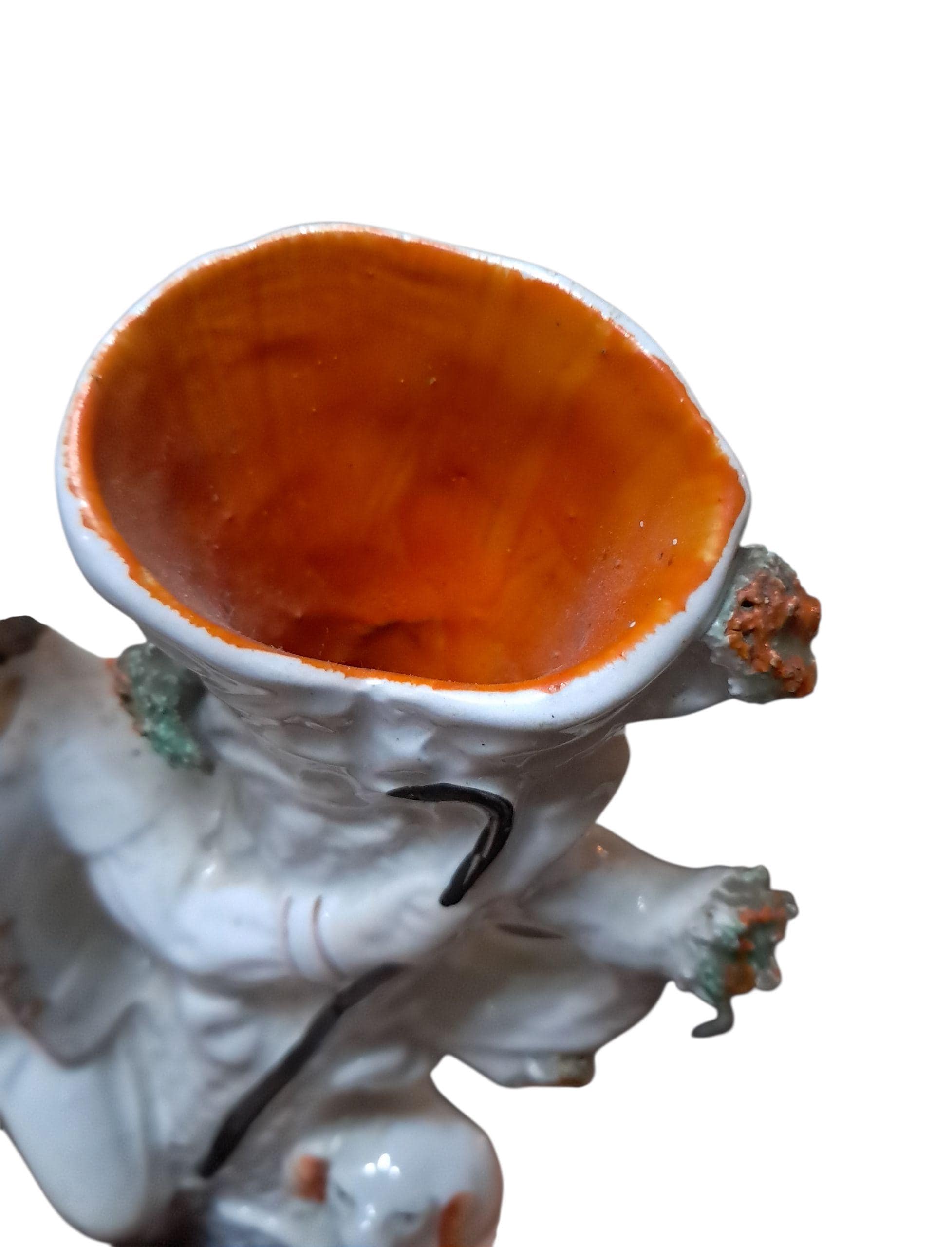 Antique Staffordshire Spill Vase of Shepherd With Sheep and Dog