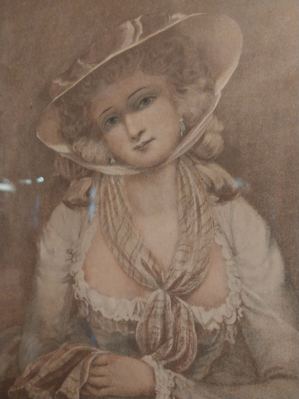 Antique Art Engraving Print of Sophia Western by JR Smith after J Hoppner