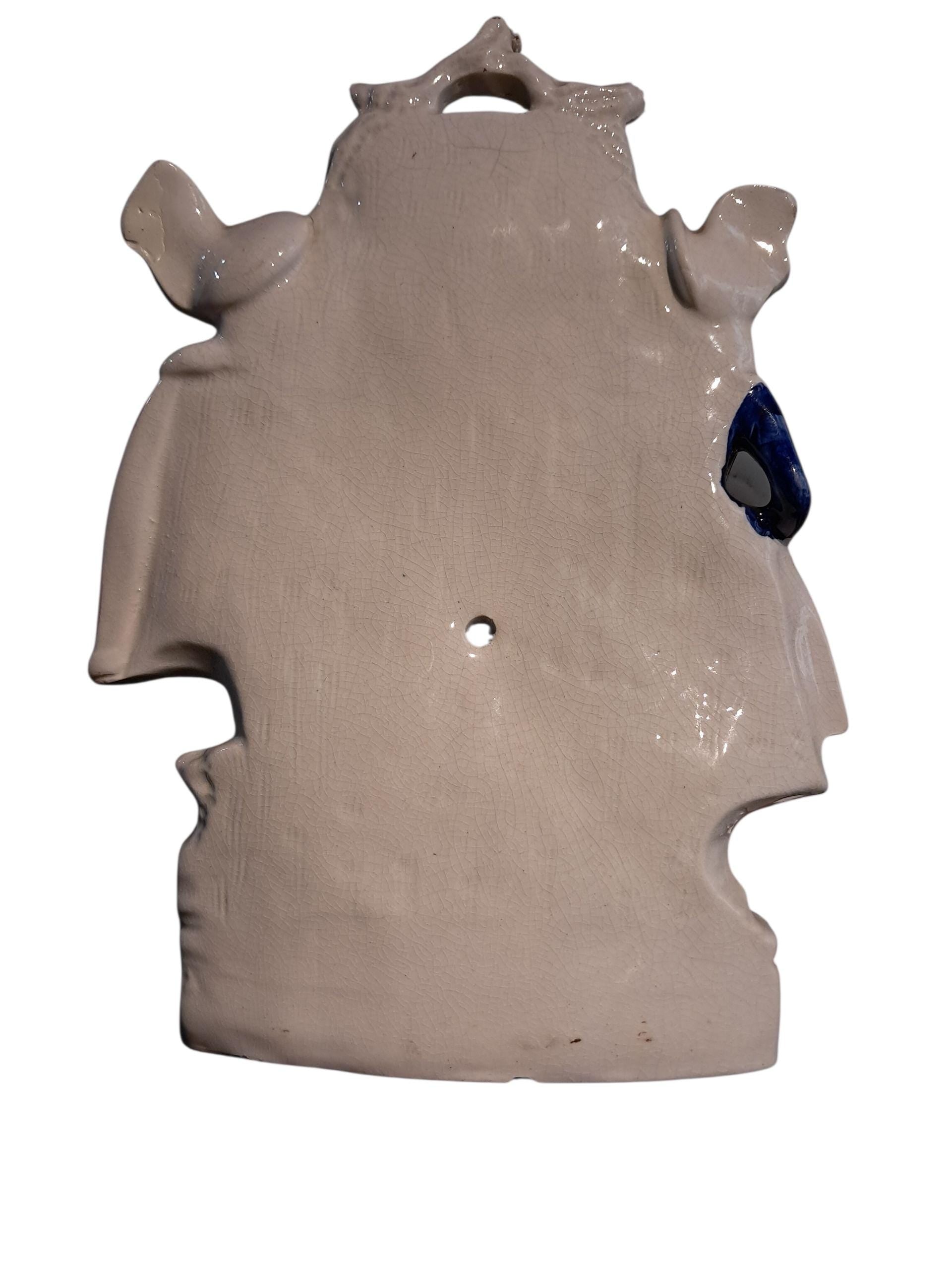 Antique Staffordshire Figure With Faux Clock