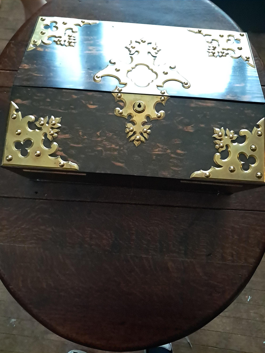 Antique Coromandel Wood Writing Slope by Betjemann & Sons, Secret Compartment
