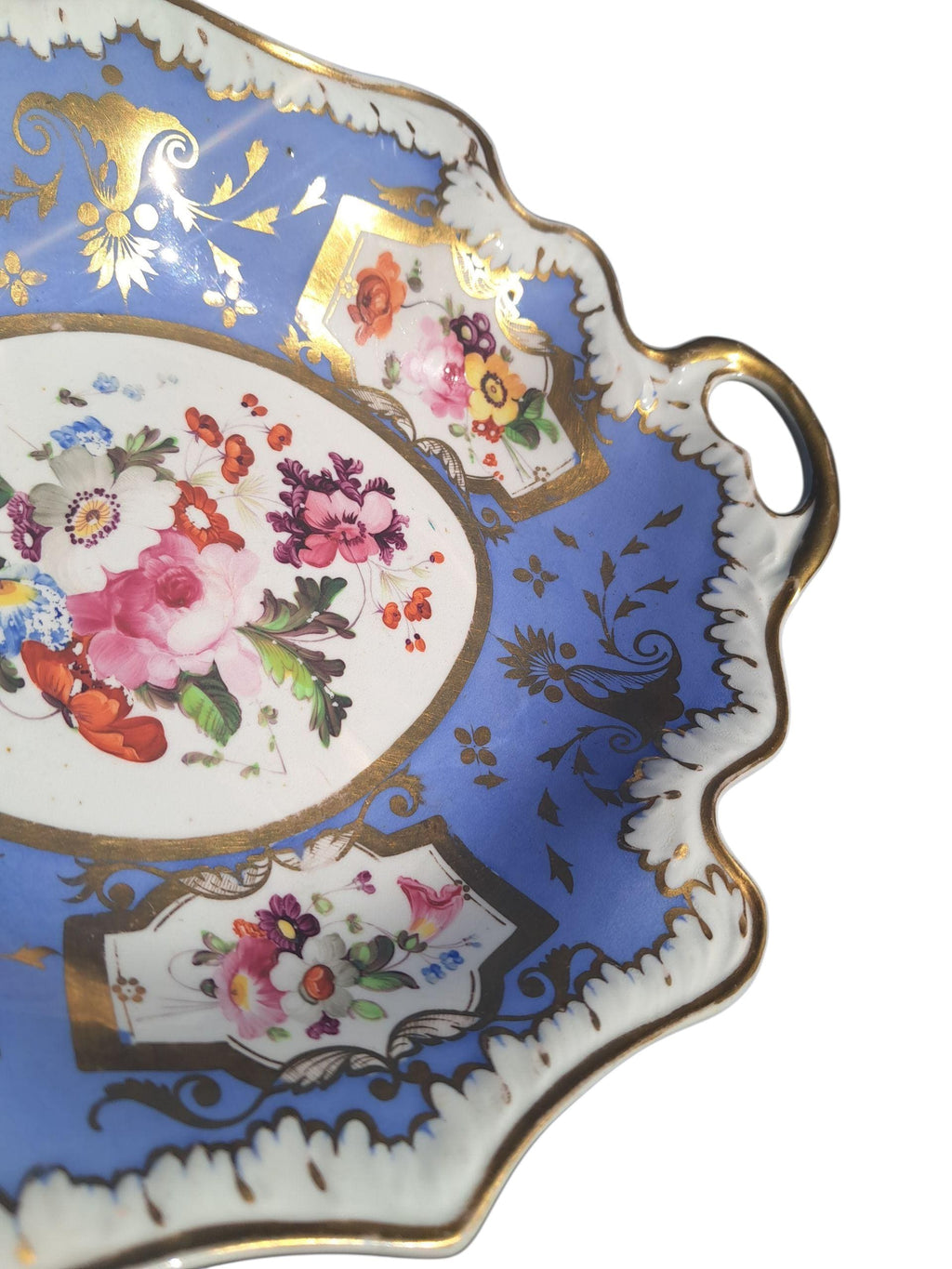 Samuel Alcock British English Porcelain Tray Rare Melting Snow Pattern