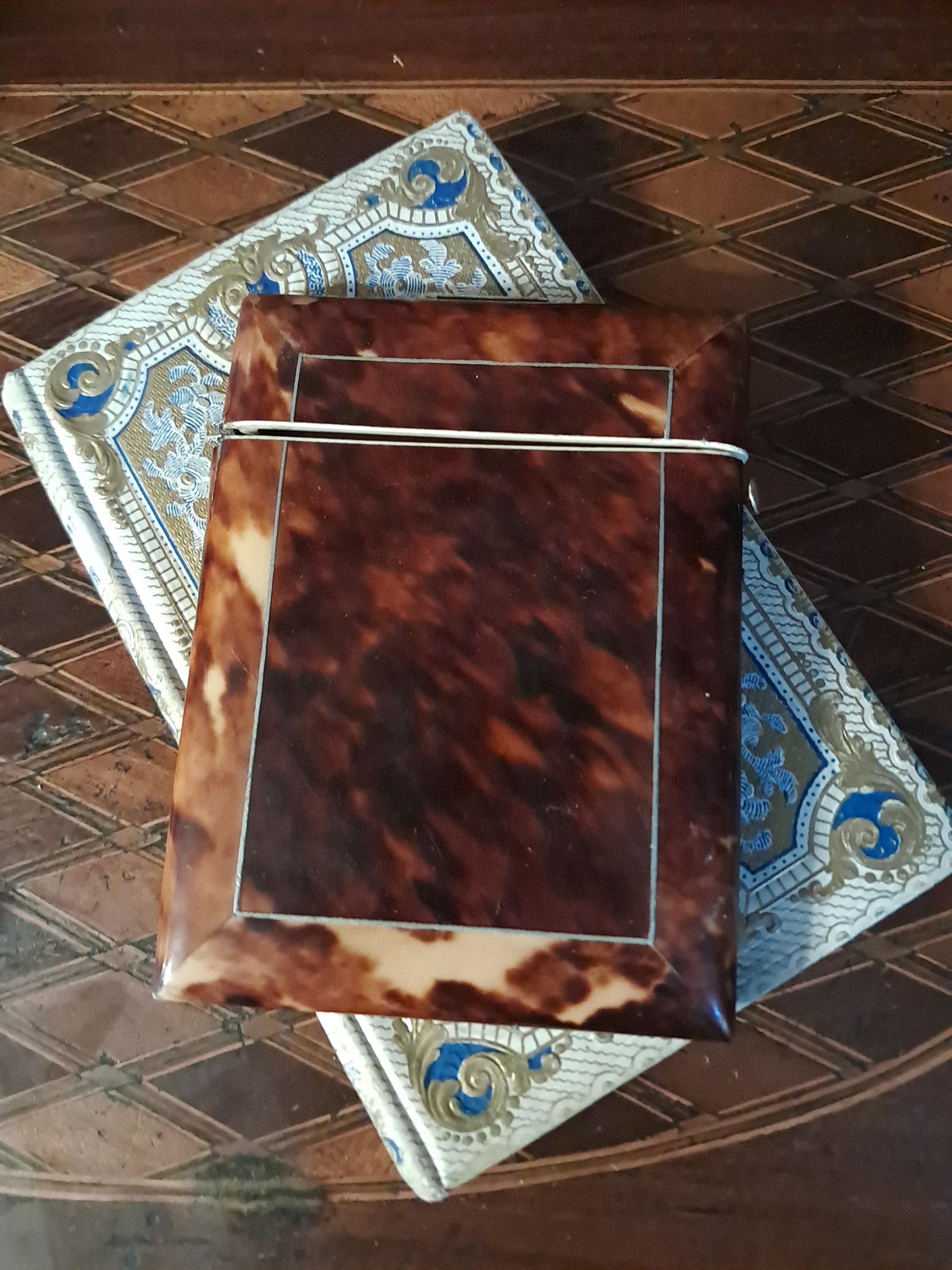 Antique Faux Tortoiseshell Calling Card Case