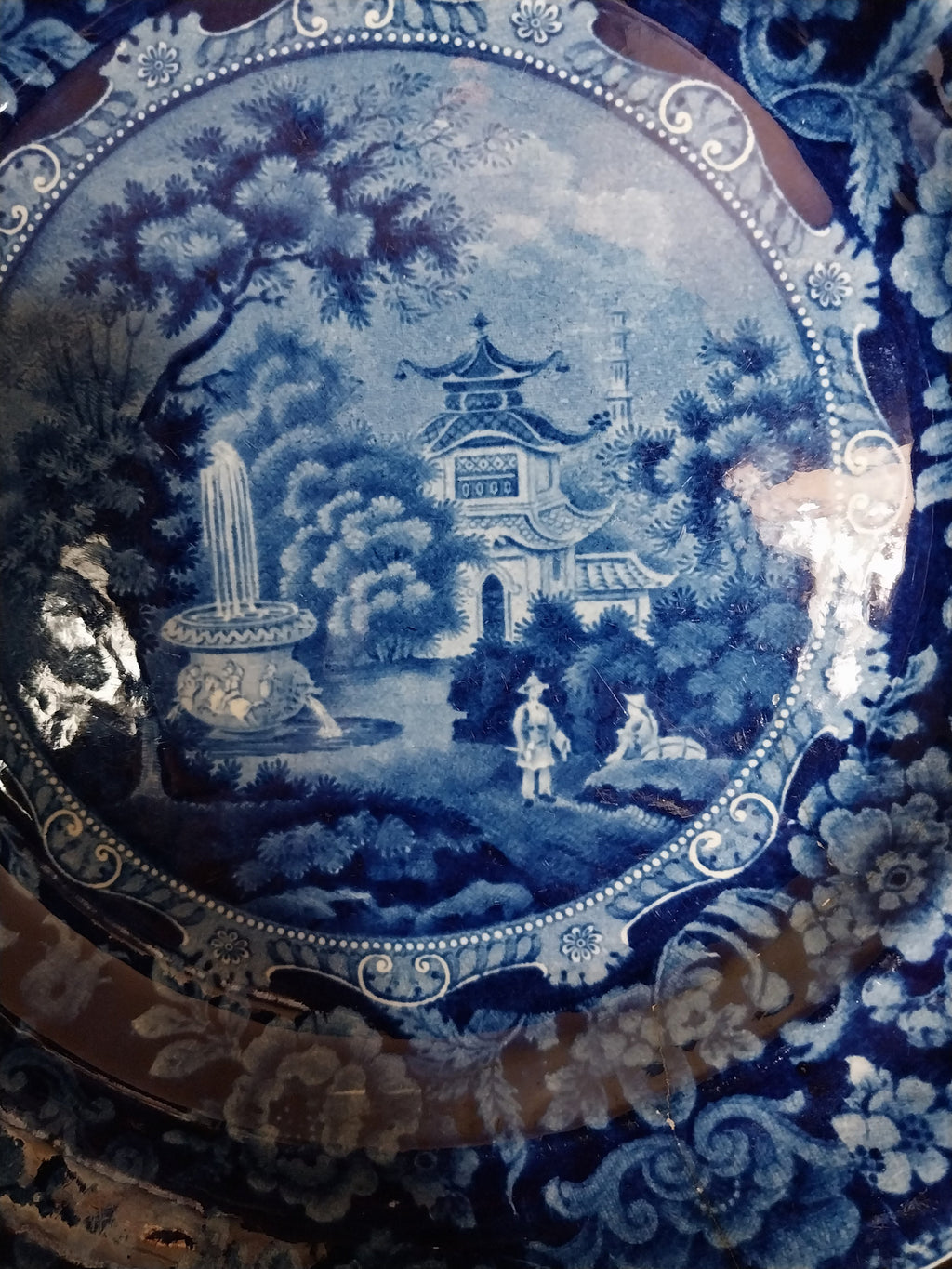 Staffordshire Pearlware Chinisoiere Pattern Plate Early 1800