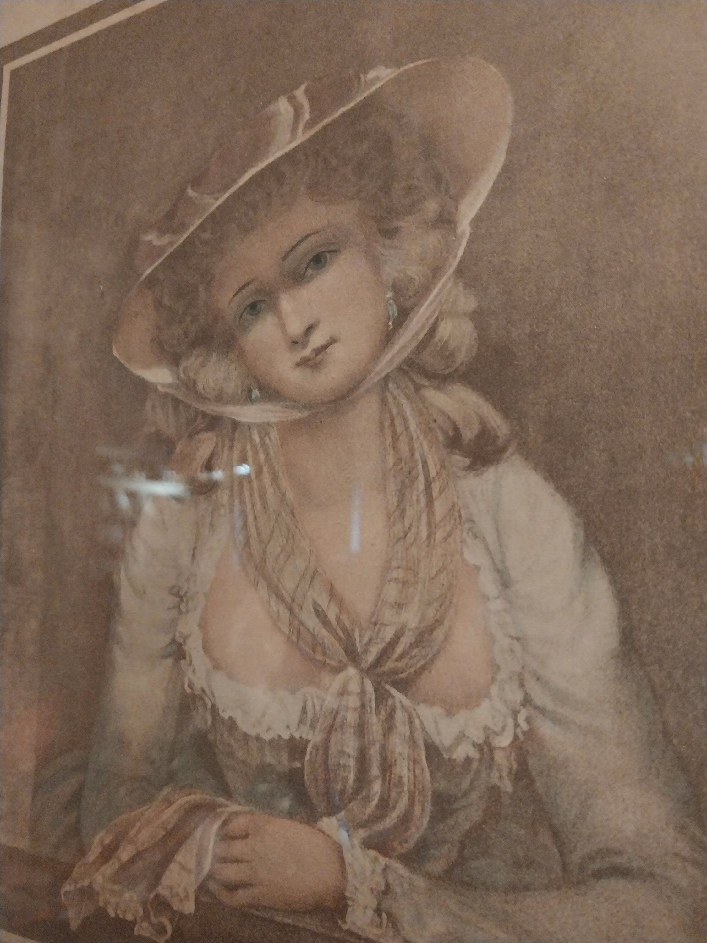 Antique Art Engraving Print of Sophia Western by JR Smith after J Hoppner