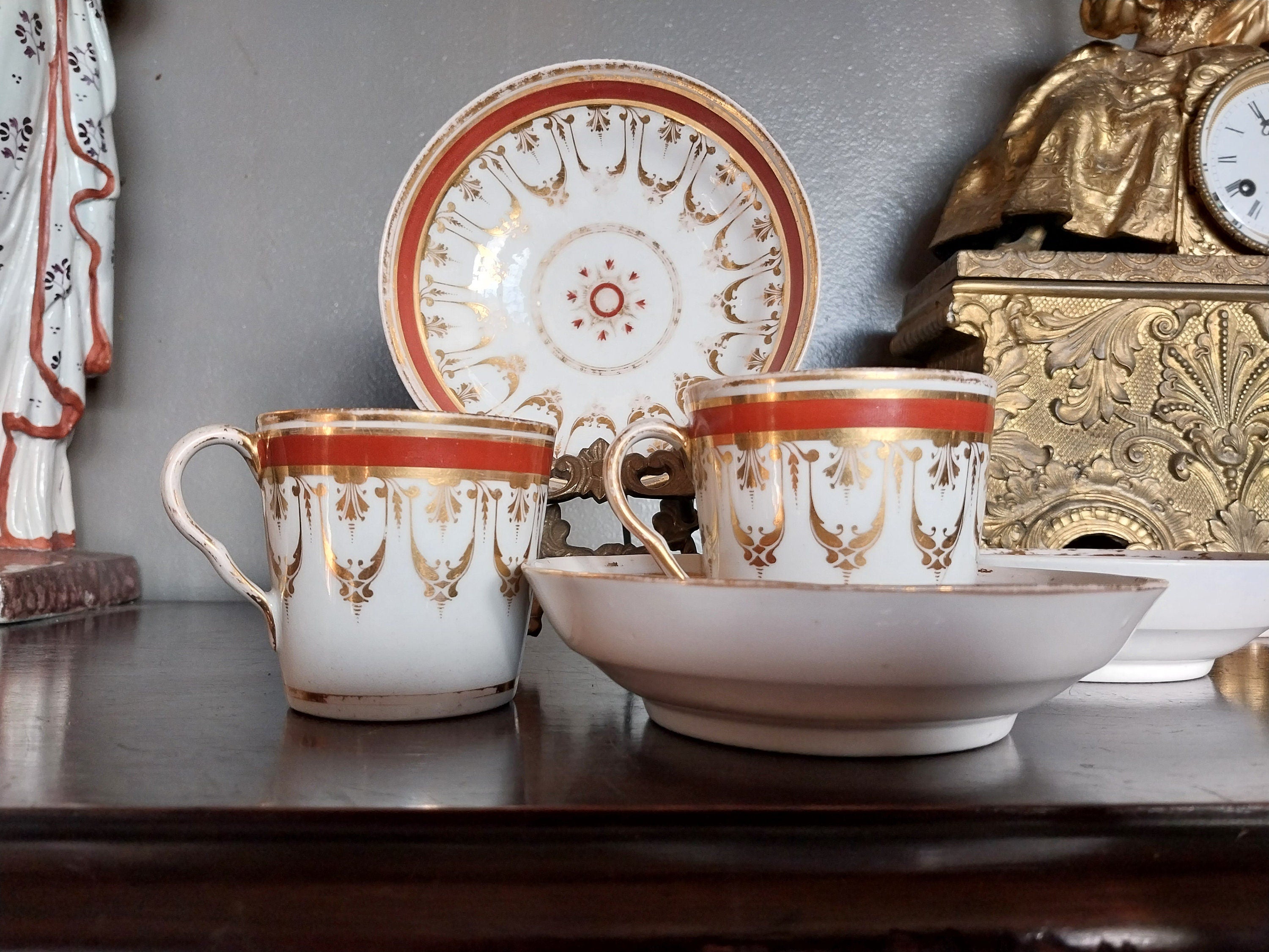Georgian Worcester Cups and Saucers