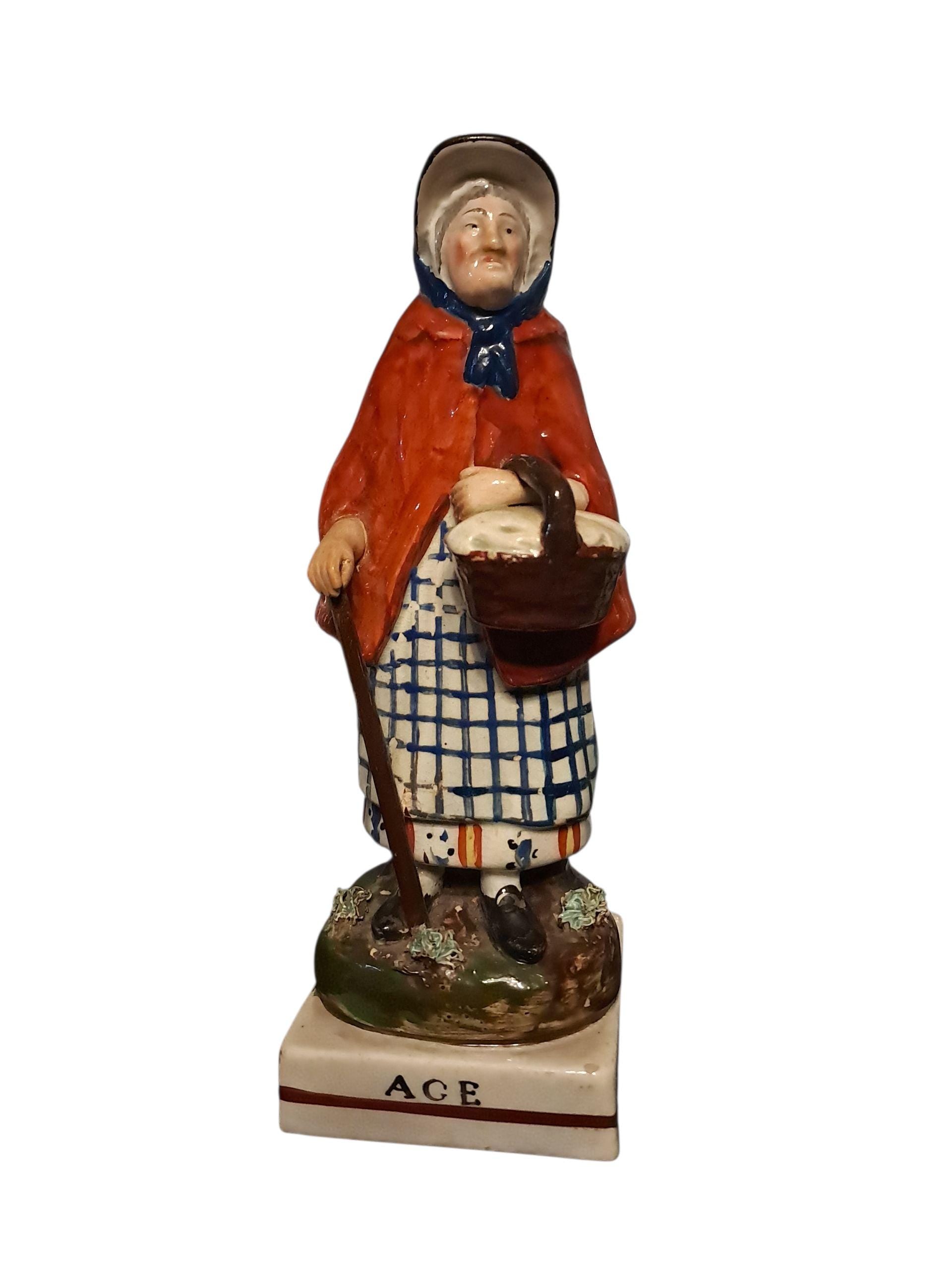 Earlier Staffordshire Figure of Old Age