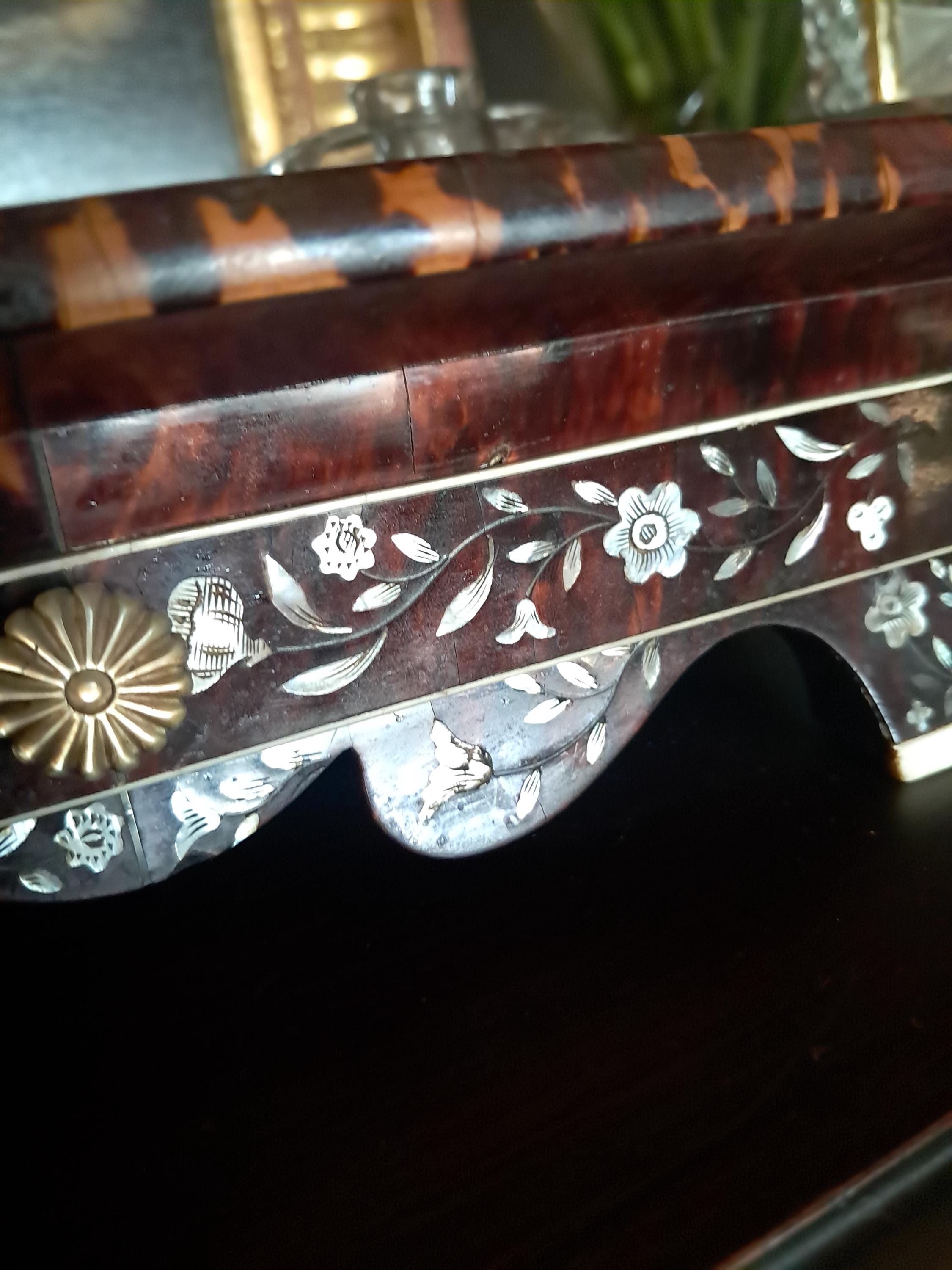 Stunning Faux Tortoiseshell and Mother of Pearl Desk Set
