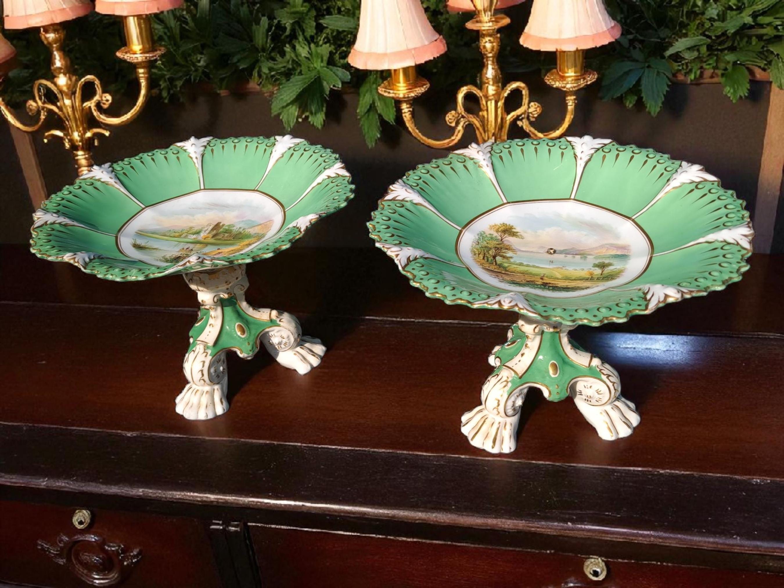 Antique Regency Server Compotes: Early 1800s Restoration Pieces