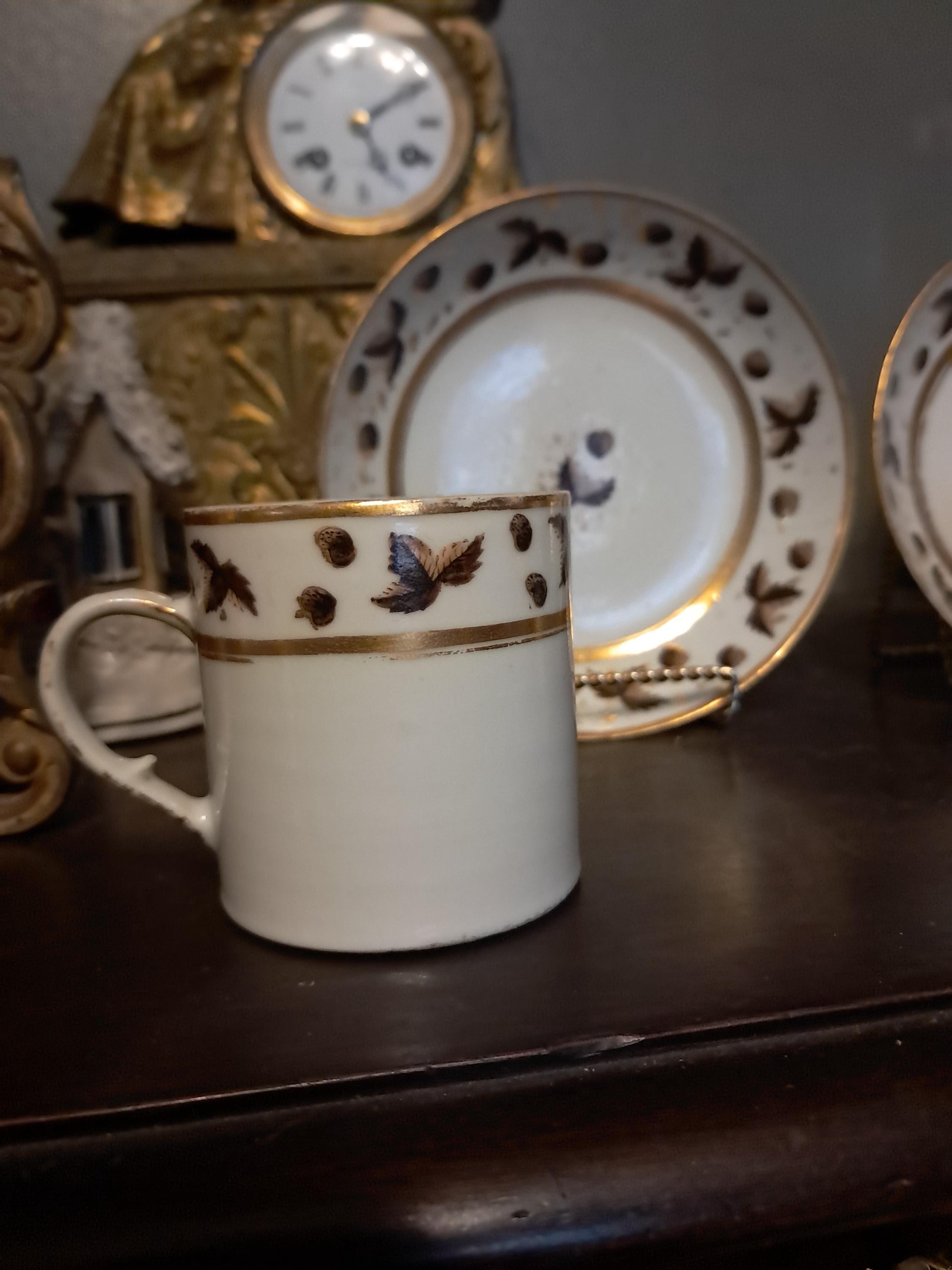 18th Century Chinese Export Coffee Cans and Saucers Worcester Pattern