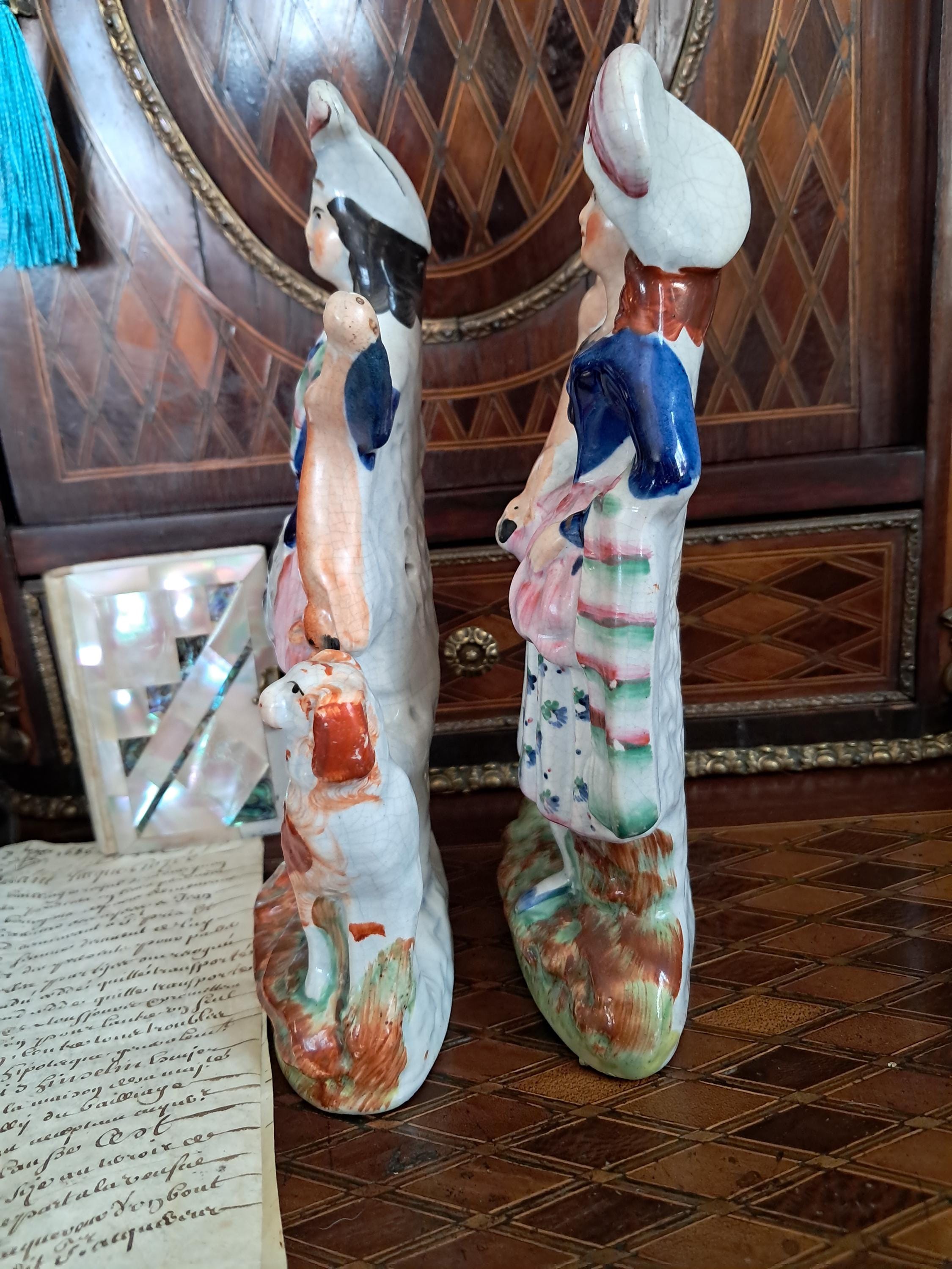 Beautiful Scottish Pair of Staffordshire Figures