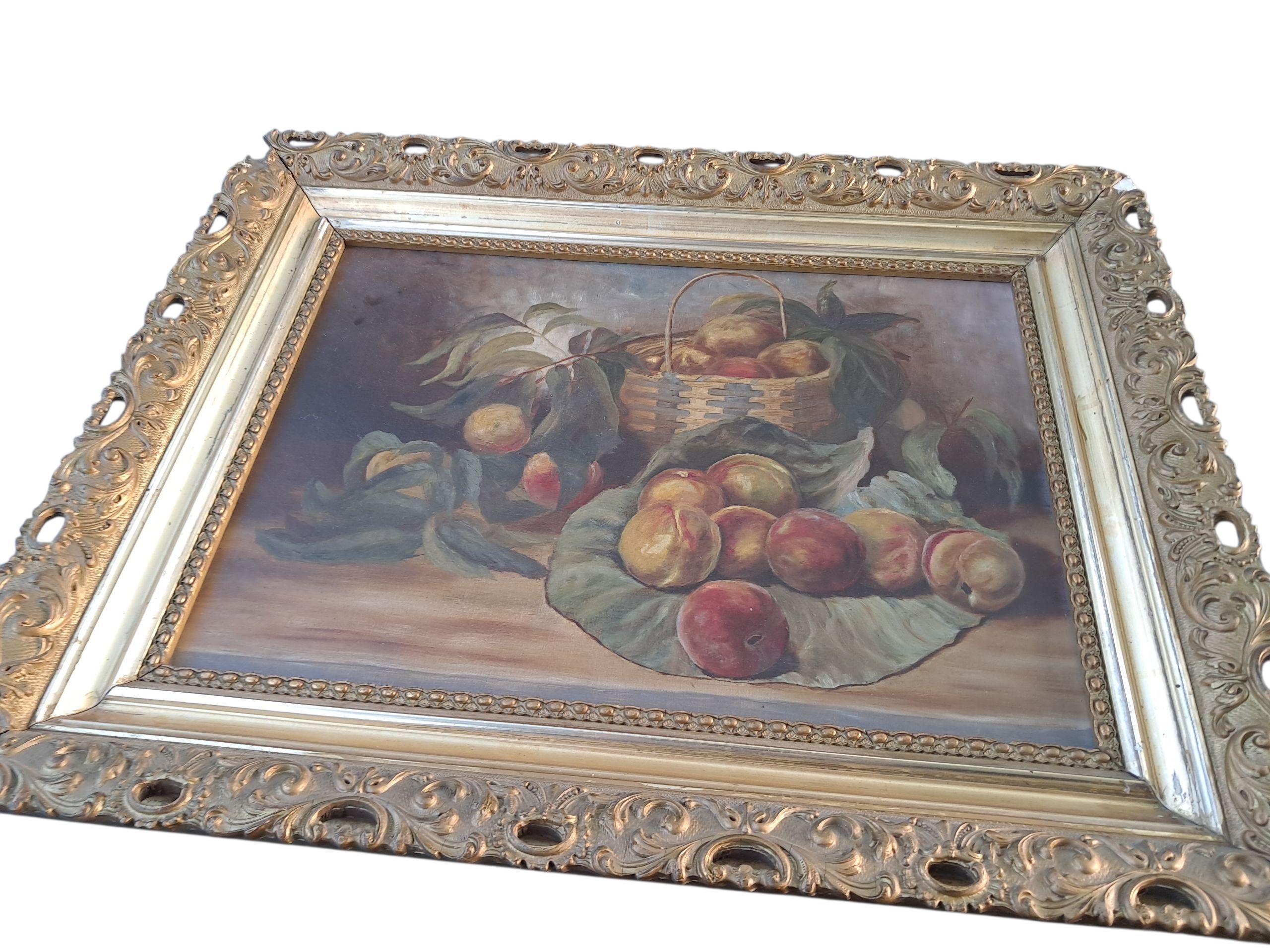 Antique Still Life Oil Painting: Apples, Late 19th-Early 20th Century
