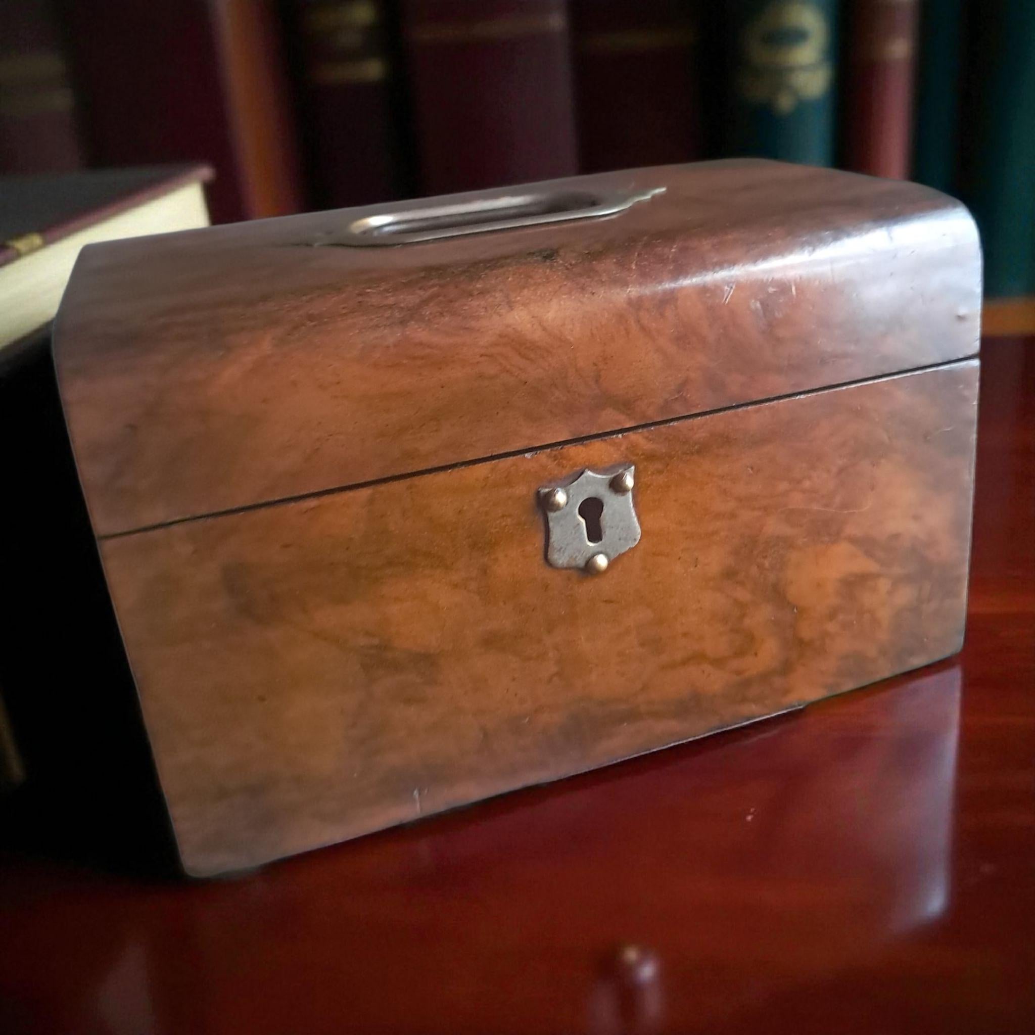 Antique Victorian Walnut Jewelry Box As Found