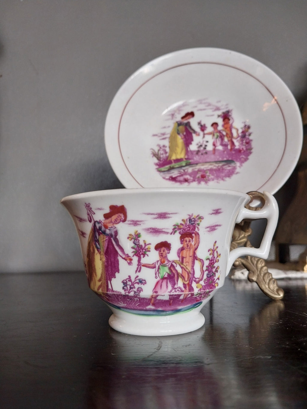 Early English Tea Cup and Saucer Hilditch Handle